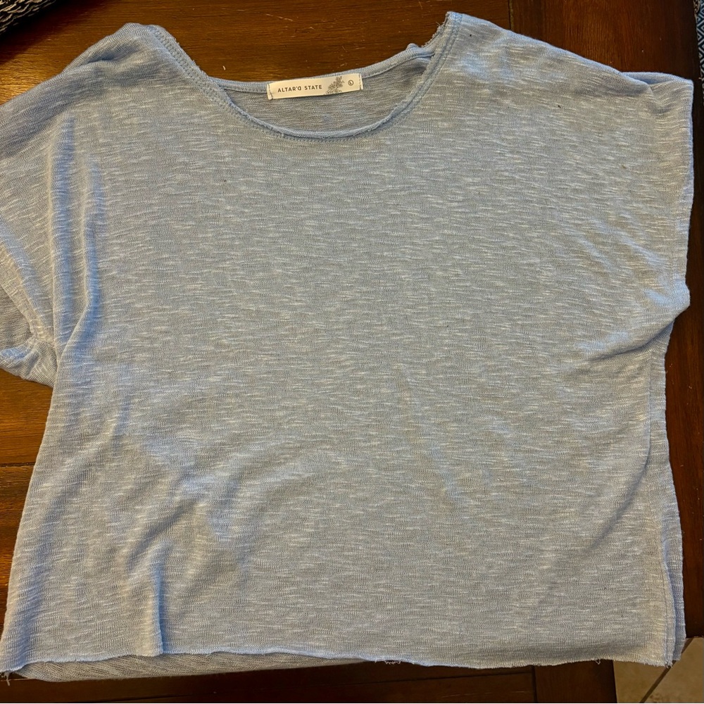 Altar'd State Light Blue Short Sleeve Tee